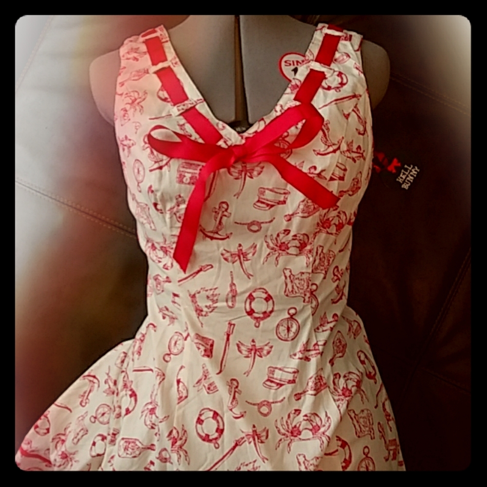 HELL BUNNY Sailor Pin Up Dress